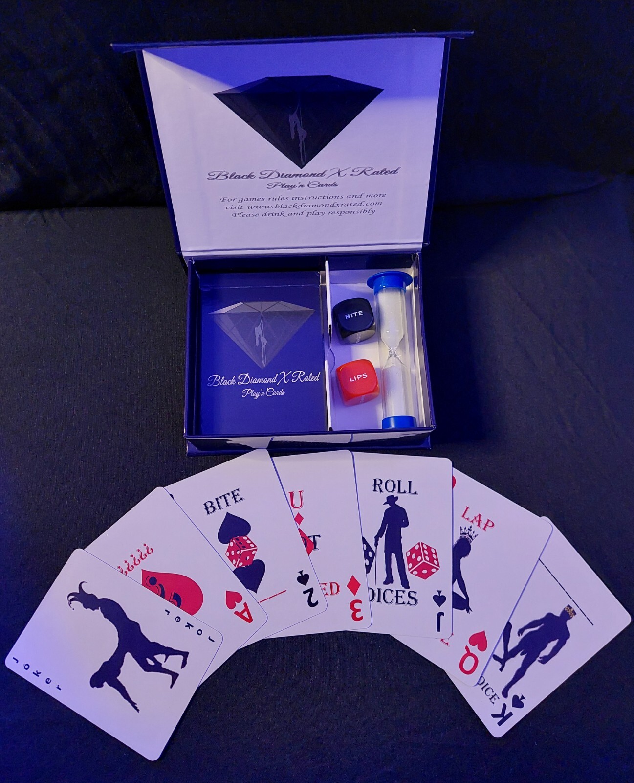 Black Diamond X Rated, sex games, party games, dice game, drinking games, 4 play