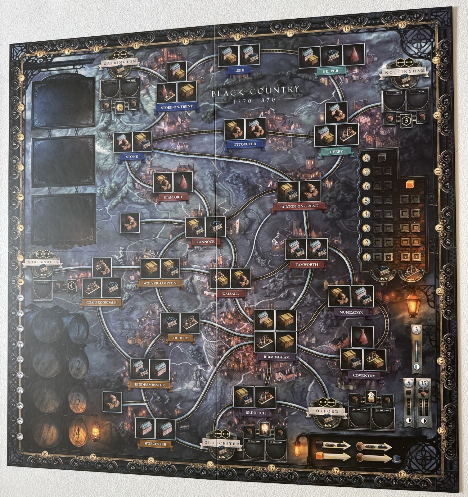 Brass Birmingham Board Game – with Premium Iron & Coal Pieces