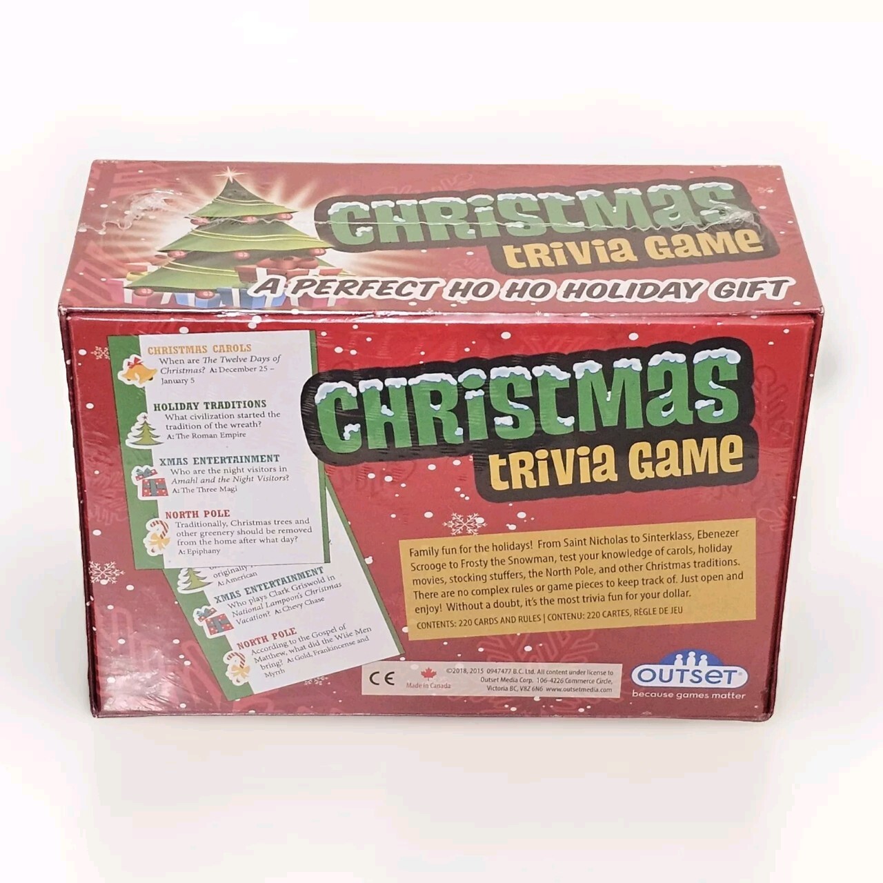 Christmas Trivia Game Holiday Fun Game Night Ages 12 and up OUTSET
