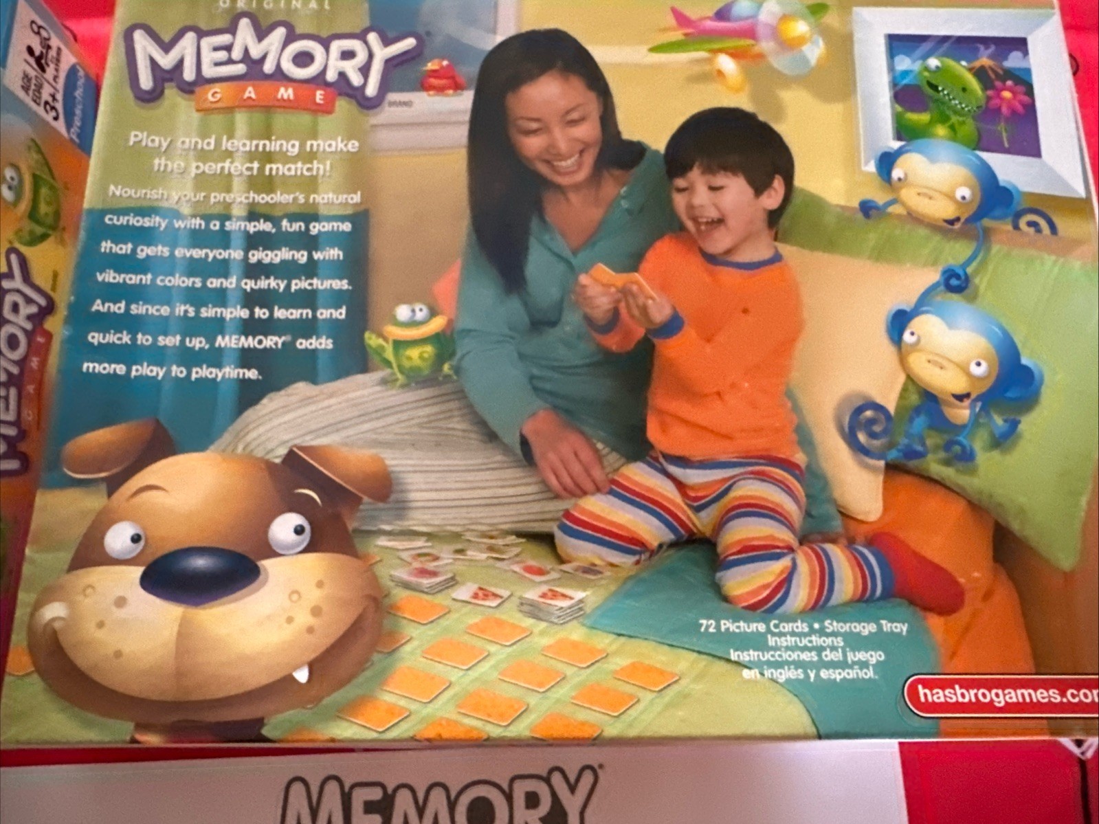 Original Memory Game Hasbro 2007 Preschool Ages 3 +, Complete