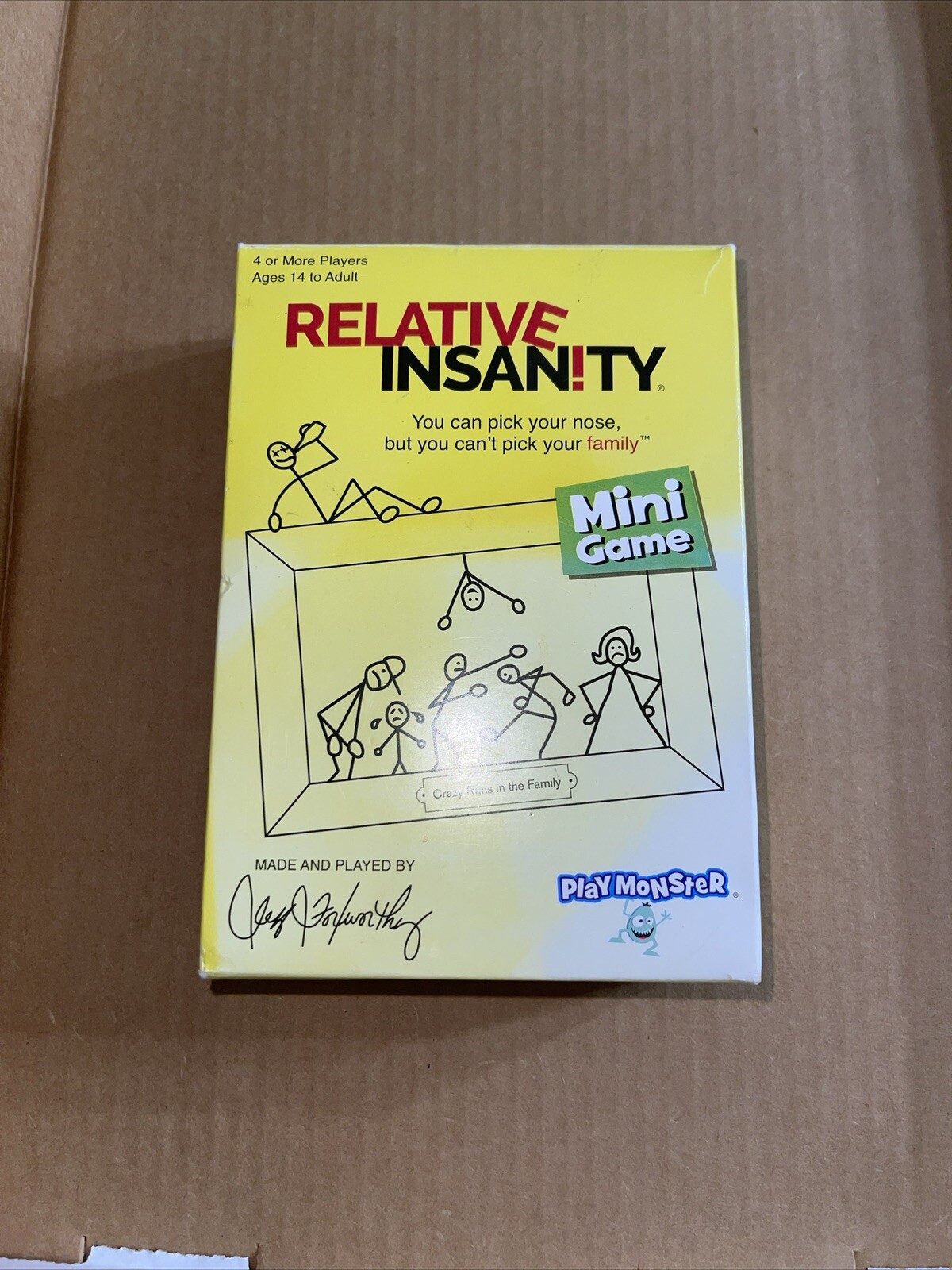 Relative Insanity Mini Party Game Hilarious From Comedian Jeff Foxworthy NEW
