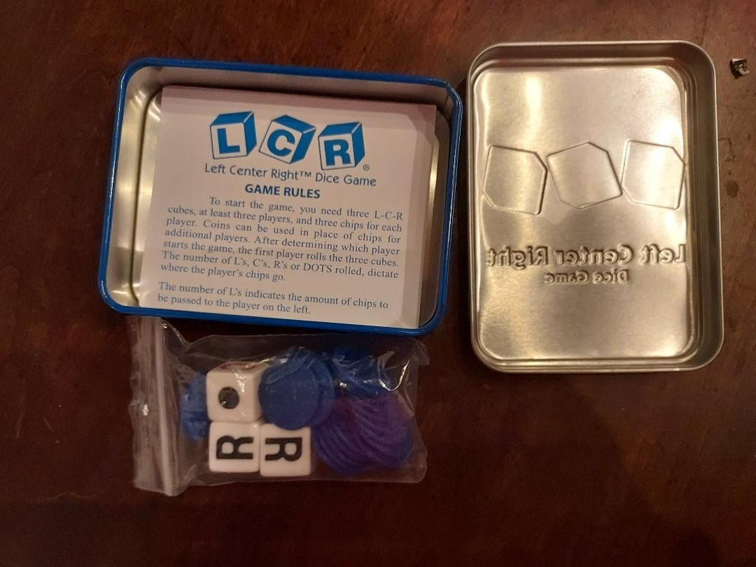 George and Company Left Center Right Dice Game, family or party, free shipping!