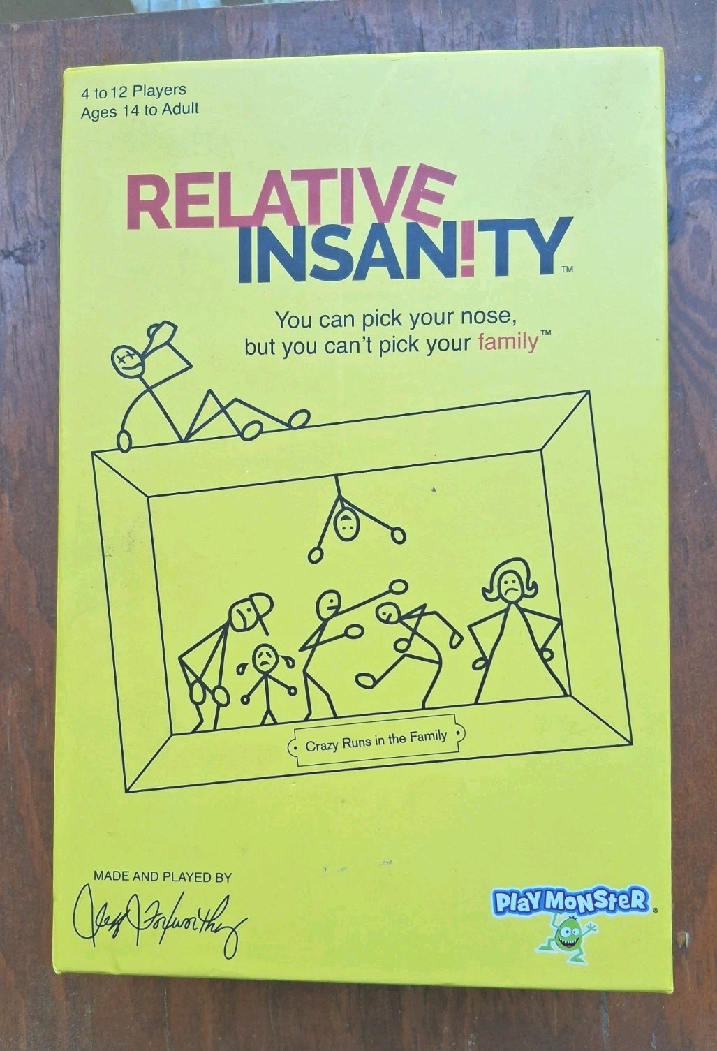 Relative Insanity Game Play Monster Created By Jeff Foxworthy New