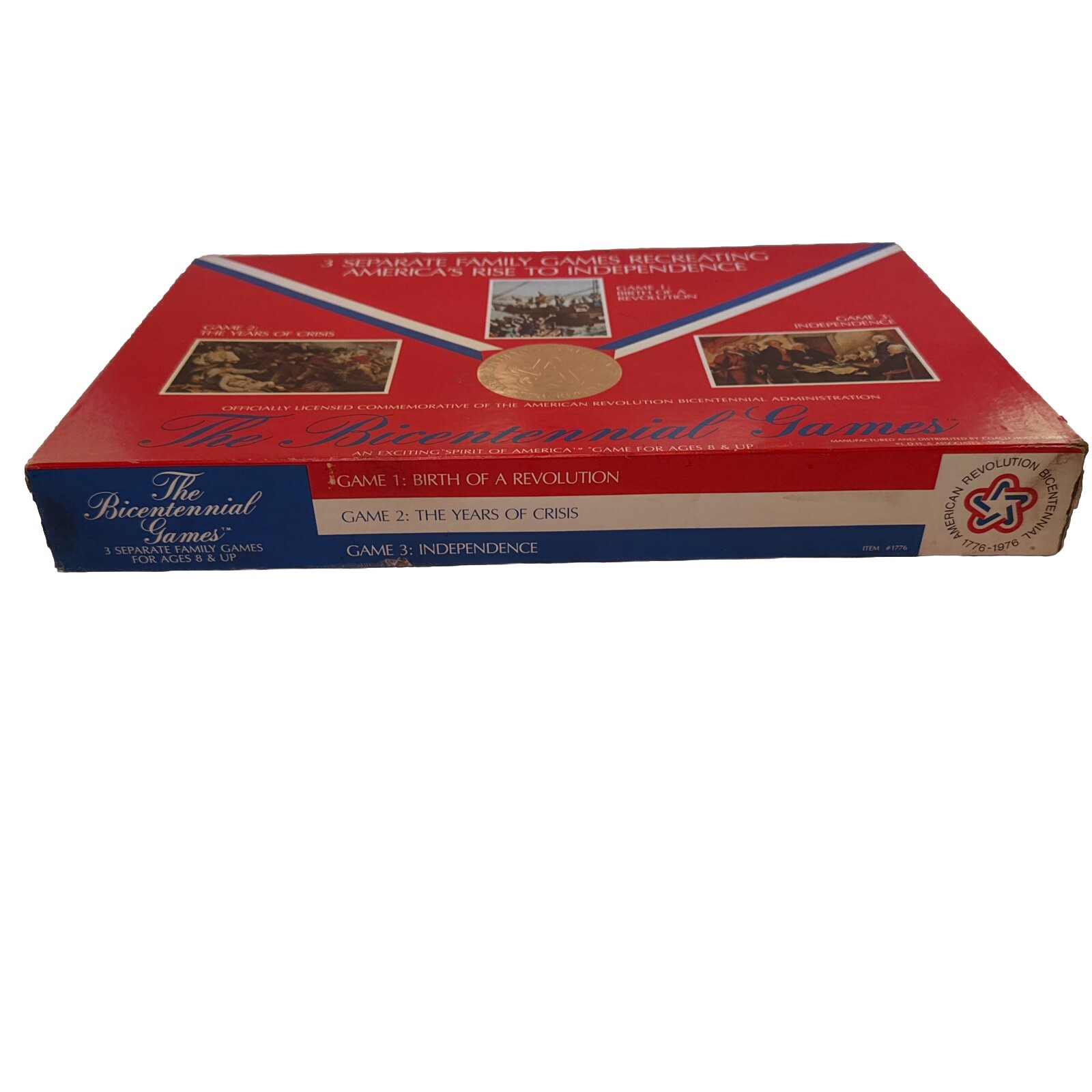 Vintage 1975 Coach House “The Bicentennial Games” 3 Board Games In 1 Complete