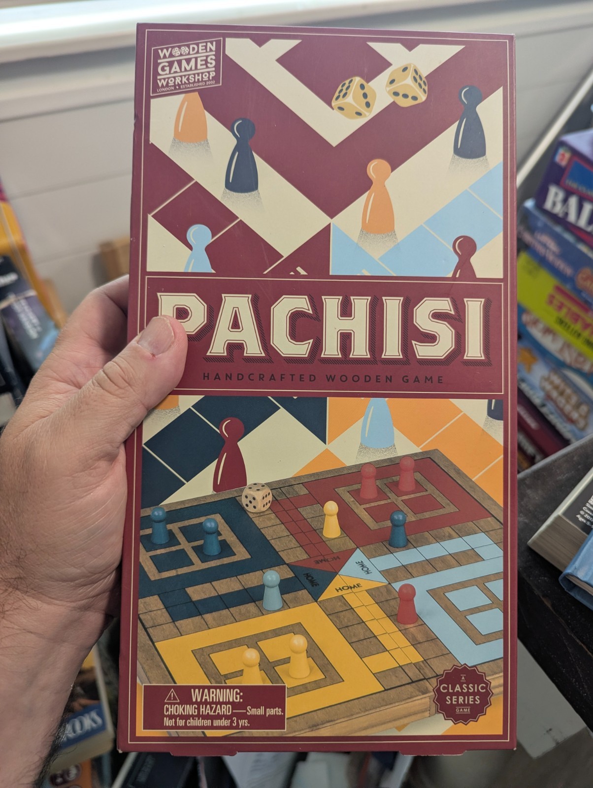 PACHISI Wooden Travel Board Game RVLIFE Parcheesi SEALED 2018 AIRBNB