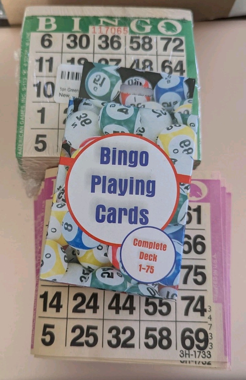 Professional Deck of Bingo Calling Cards- 5 Colors- 1-75 W/ Pack Of Bingo Cards