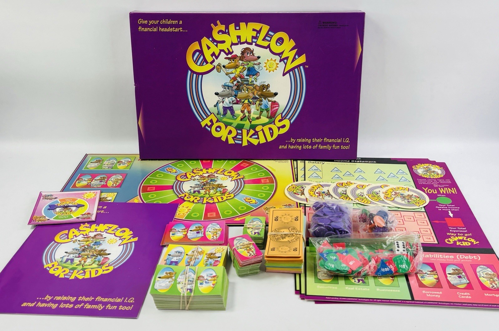 Cashflow for Kids Board Game Robert Kiyosaki Rich Dad 100% Complete Vintage