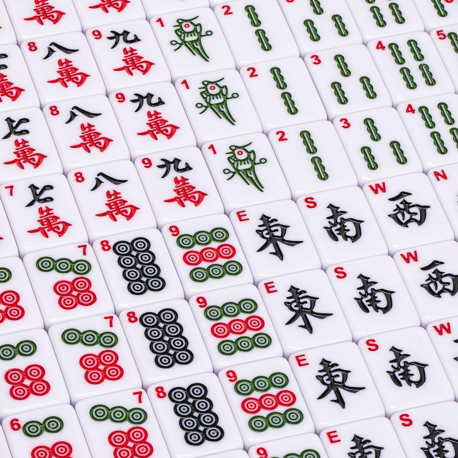 Yellow Mountain Imports Chinese Mahjong Set – 9.5 x 7.7 x 2.2 inches, Green
