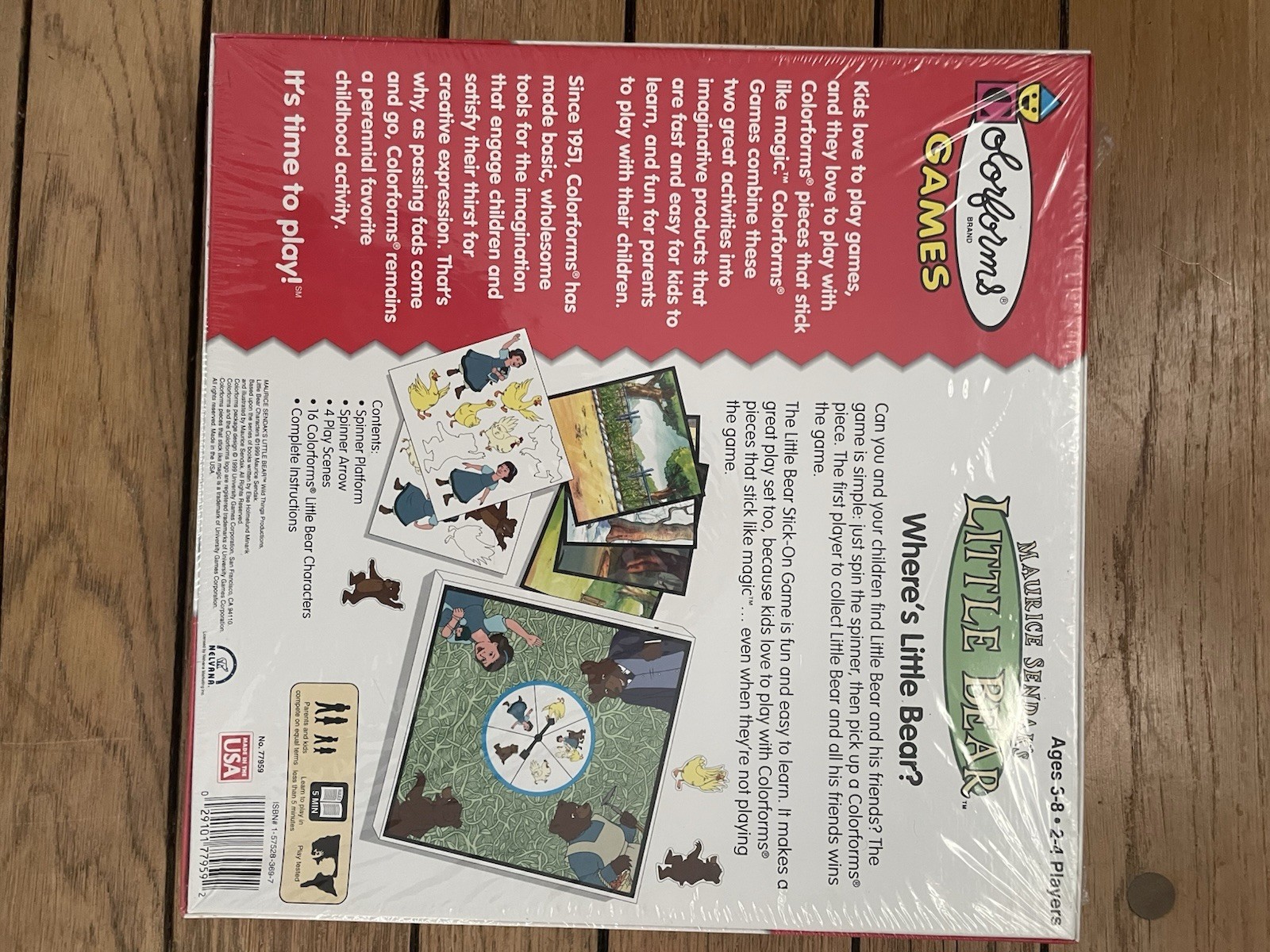 NEW Maurice Sendak’s Little Bear Colorforms Game Vintage 1999 Sealed RARE HTF