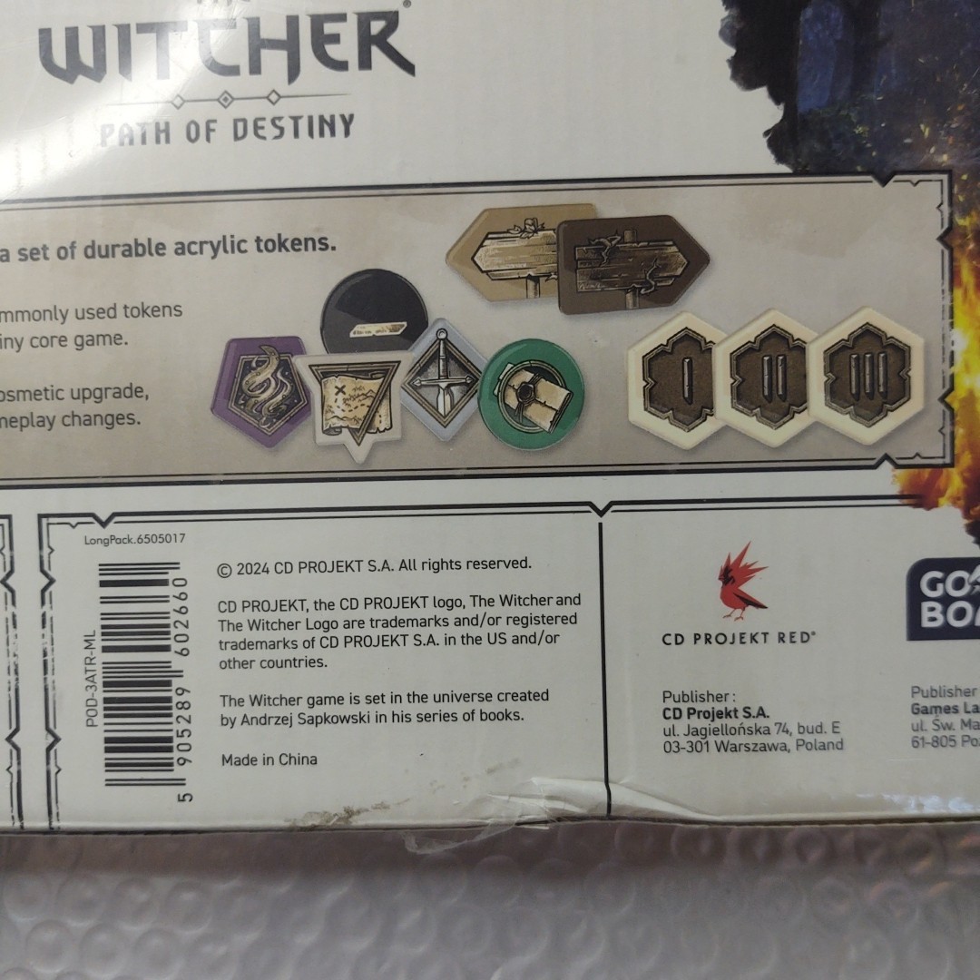 The Witcher Path of Destiny Core Game Acrylic Tokens New Sealed! FREE SHIPPING