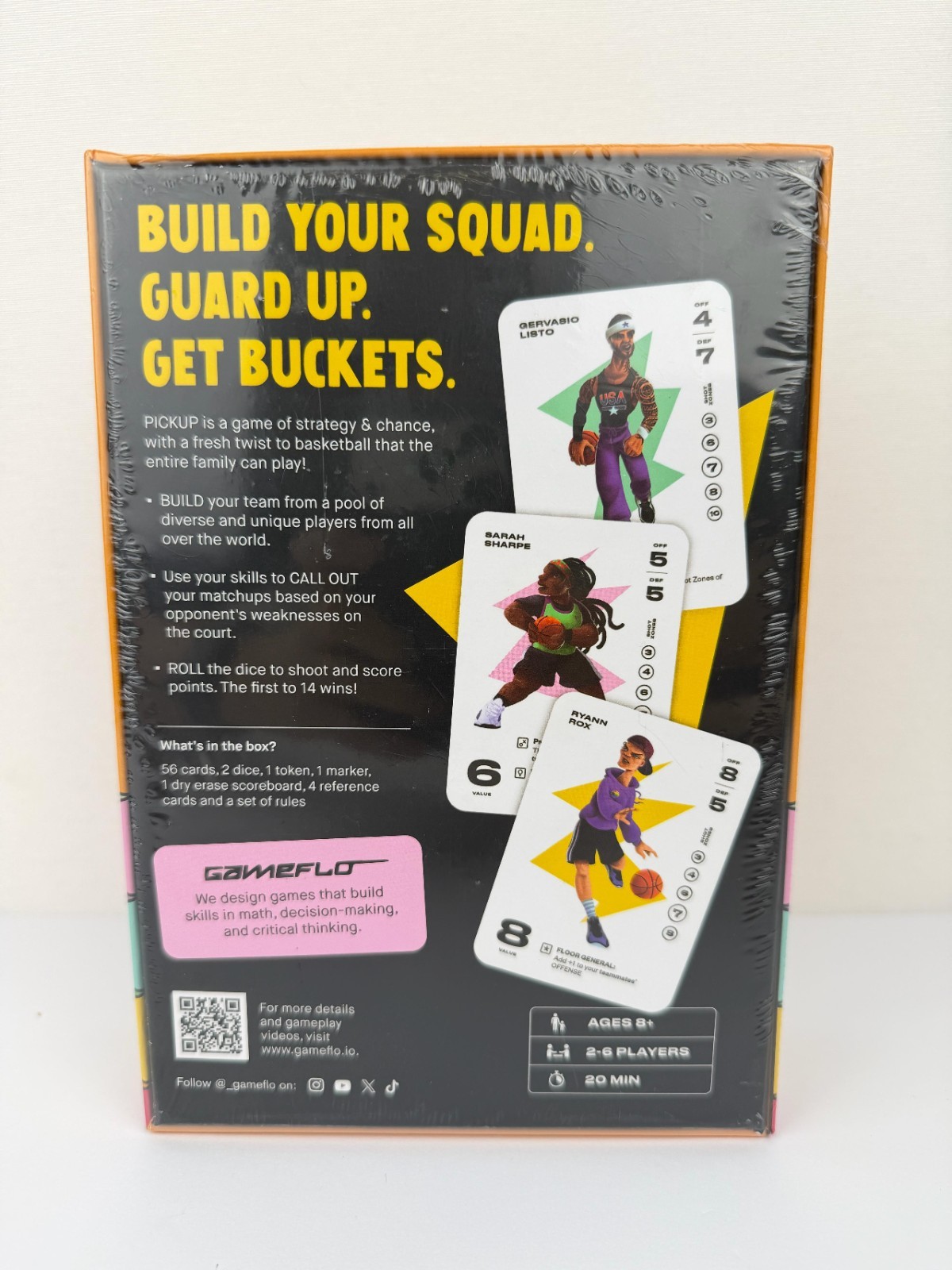 Gameflo Pickup Basketball Card Game Of Strategy 2-6 Players Ages 8+ New Sealed