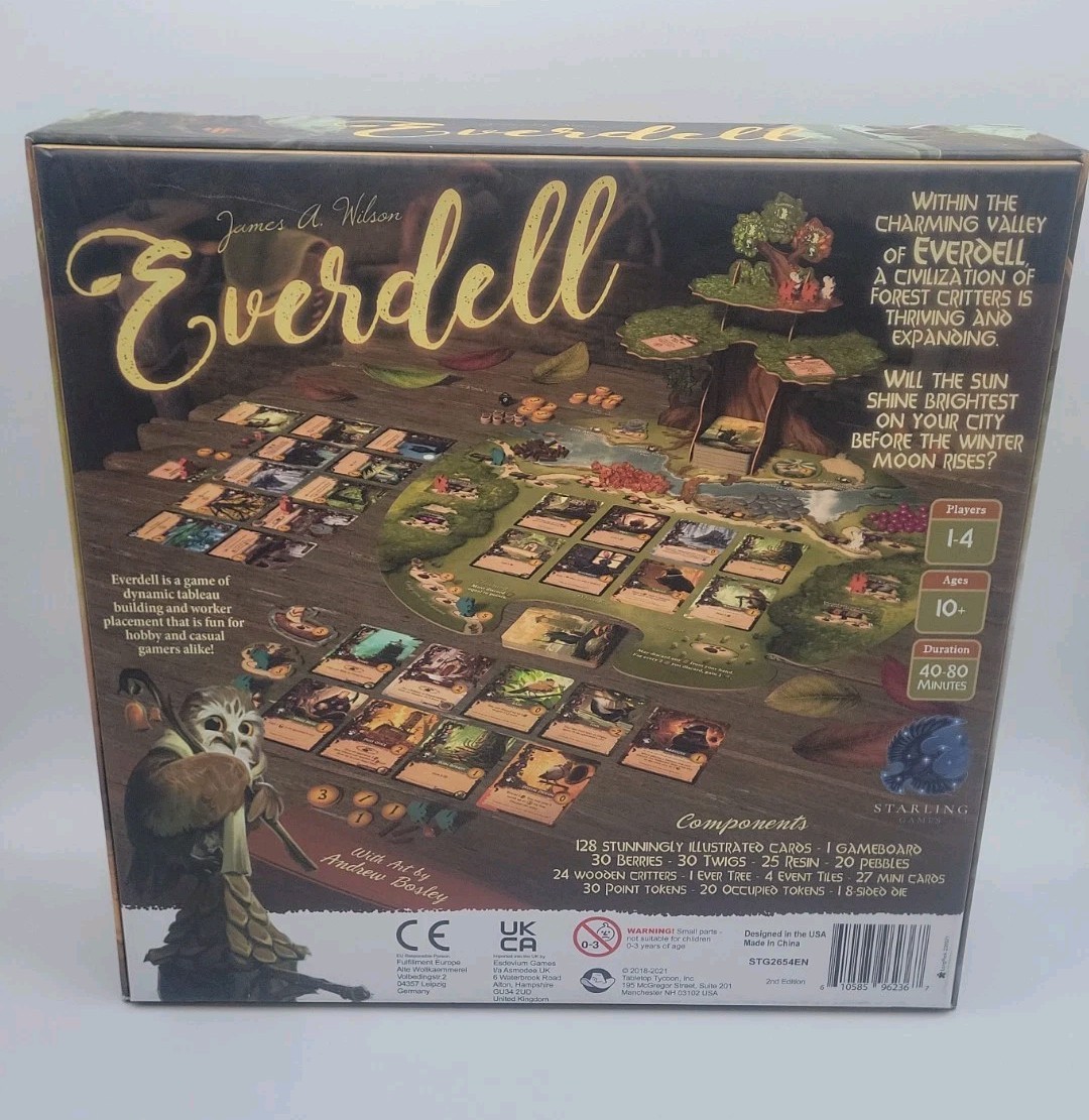 Everdell Tabletop Tycoon Board Game 2020 Starling Games 2nd Edition – Complete