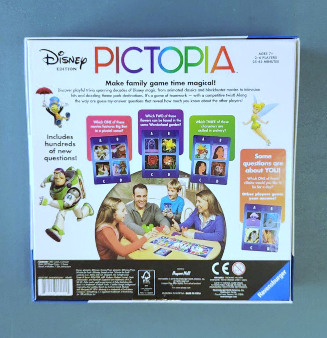 Pictopia Disney Edition Picture Trivia Game Ravensburger Age 7+ New/Sealed