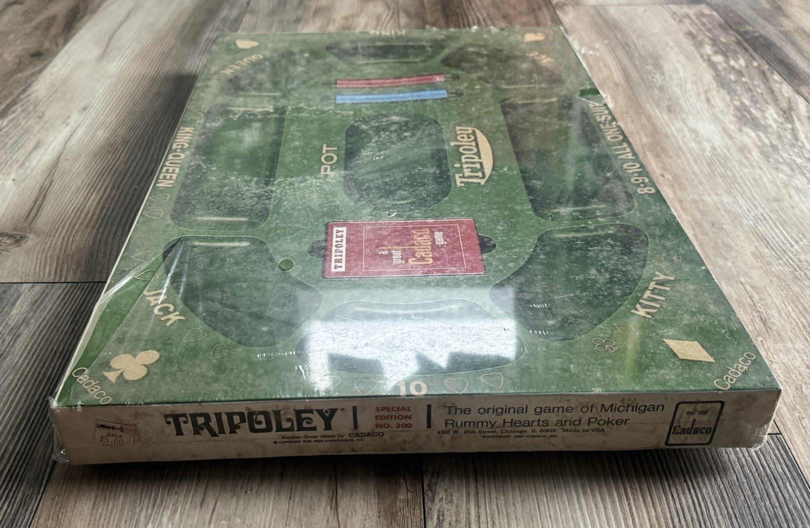 1968 Cadaco TRIPOLEY #300 Special Edition Game Michigan Rummy 🌟 RARE HTF SEALED