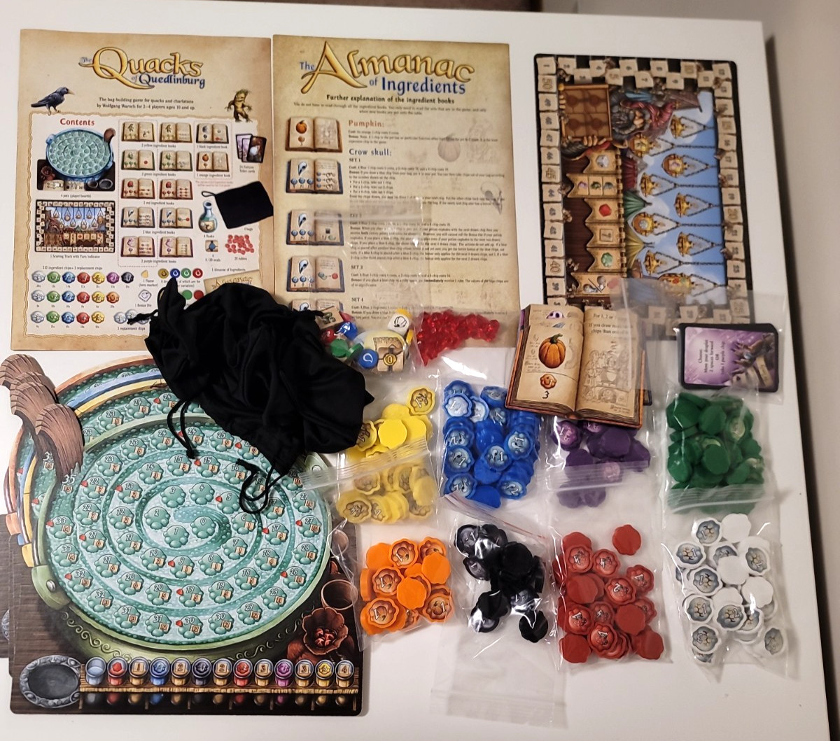Quacks of Quedlinburg 2018, North Star Games, Pre-Owned, Custom 3D Tokens 200+