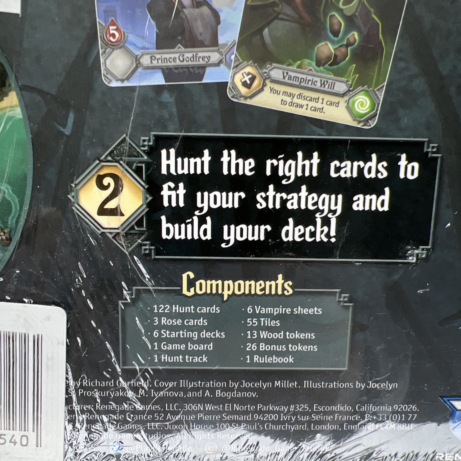 The Hunger Card Board Game Richard Garfield Vampire Hunt Strategy 1st Ed