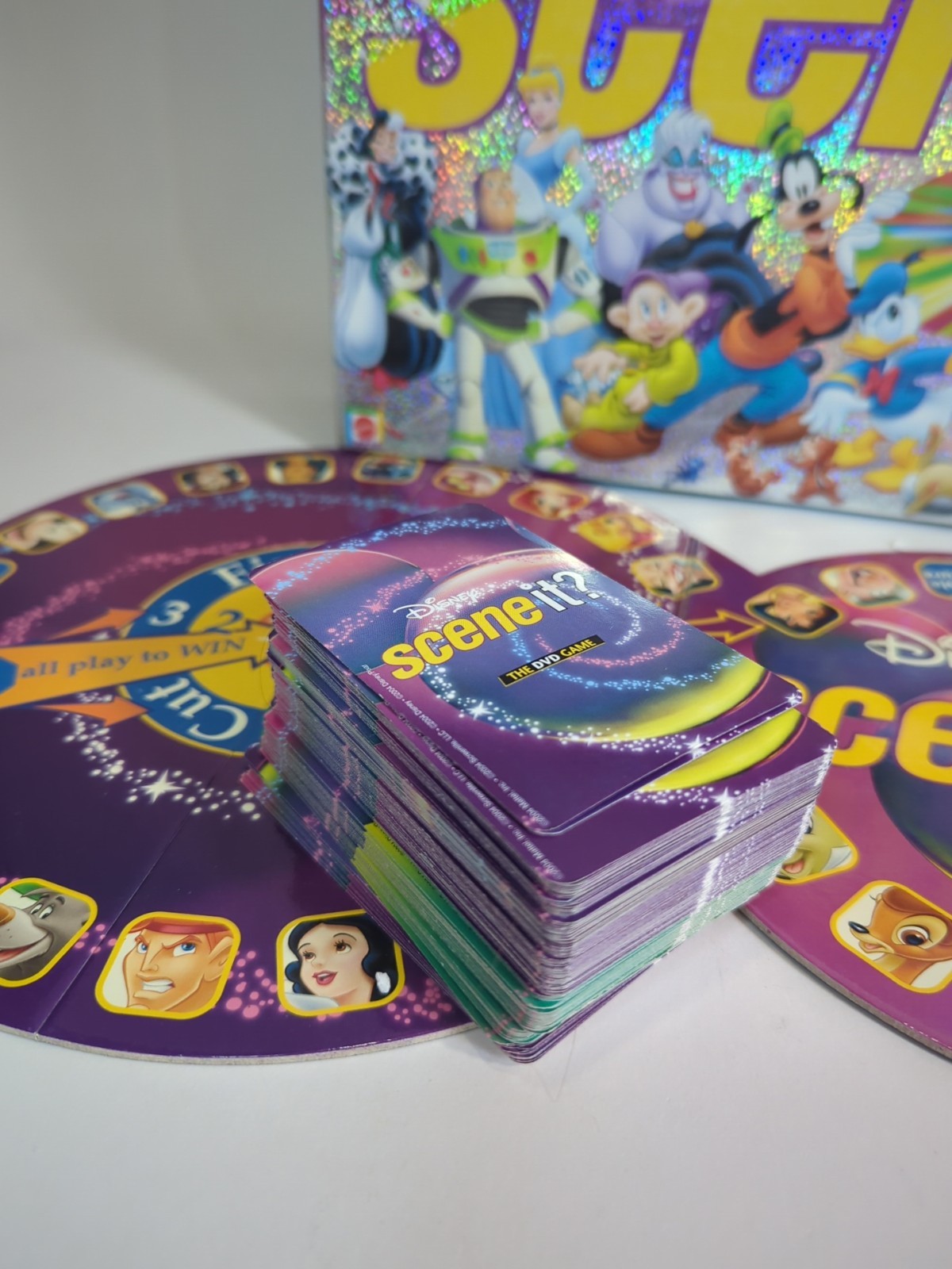 Disney Scene It? Family Trivia DVD Board Game 2004 75% Complete
