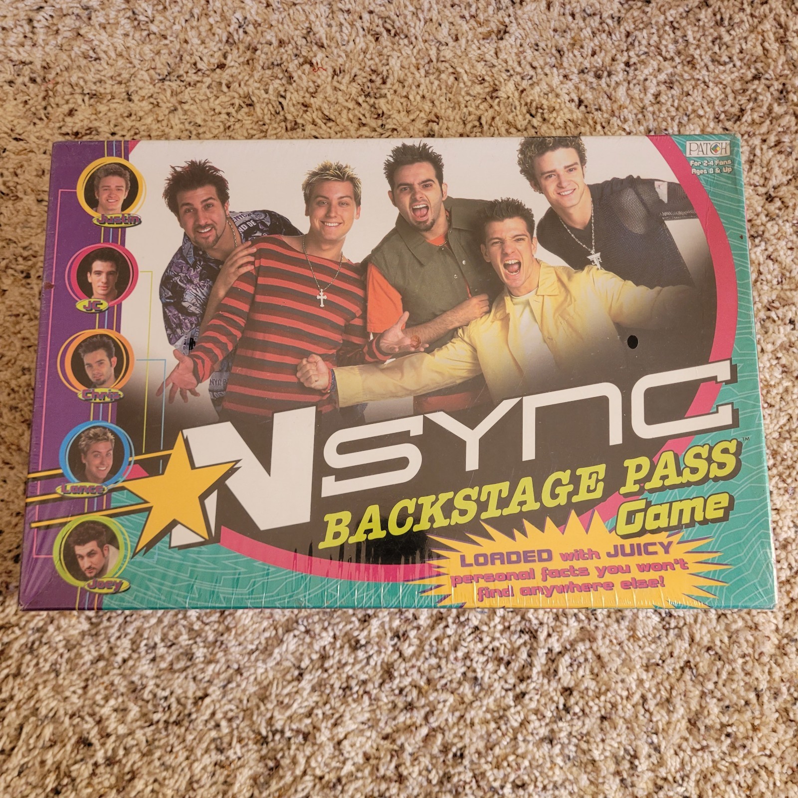 NSYNC Backstage Pass Board Game 2000 Patch Products Sealed Boy Band Trivia Fun
