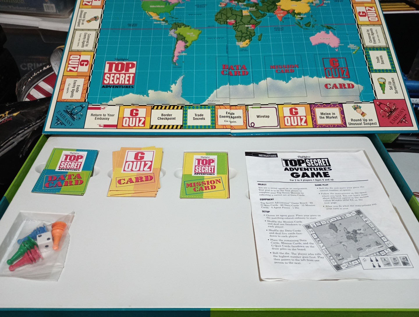 TOP SECRET ADVENTURES BOARD GAME HIGHLIGHTS EDUCATIONAL TEACHER INSTRUCTIONS