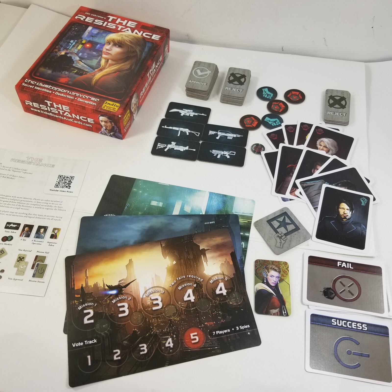 Don Eskridge The Resistance Game Indie Boards & Cards Complete