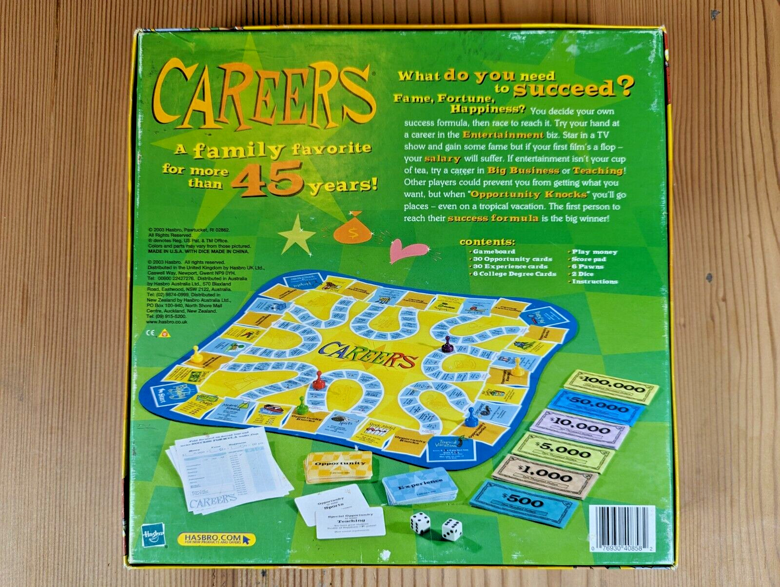 Careers Board Game – Parker Brothers 2003 – Complete – EUC