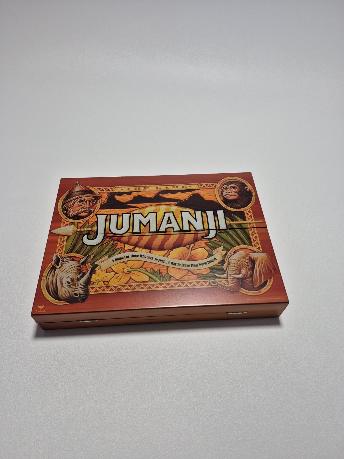 Jumanji The Game Real Wooden Box Edition Cardinal Spin Master 100% Complete 2018