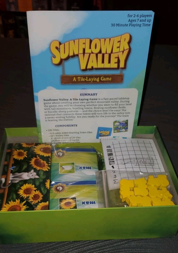 Playroom Entertainment Boardgame Sunflower Valley – A Tile Laying Ga Box EX/NM