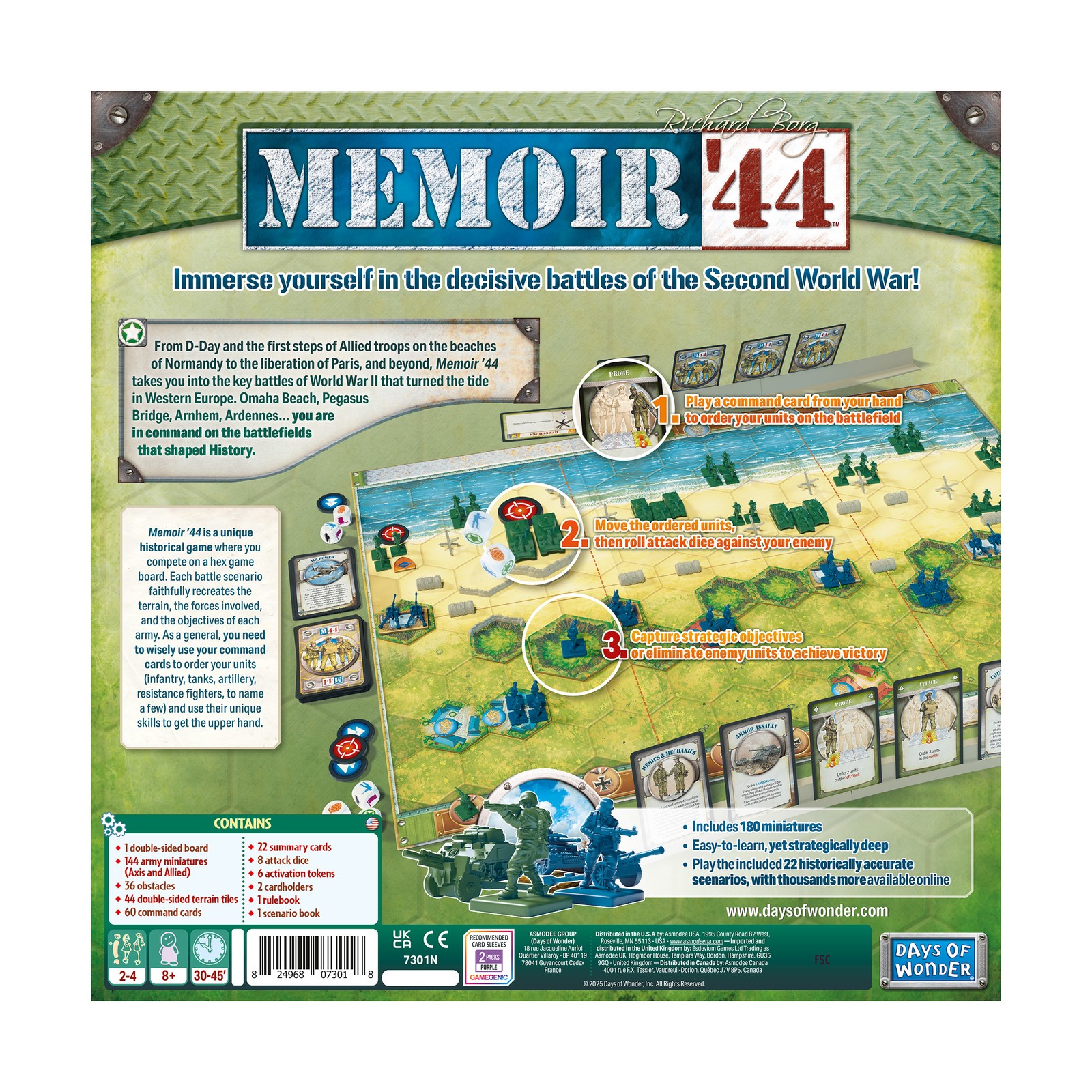 New – Days of Wonder Memoir ’44 Game – Ages 8+ | 2-4 players