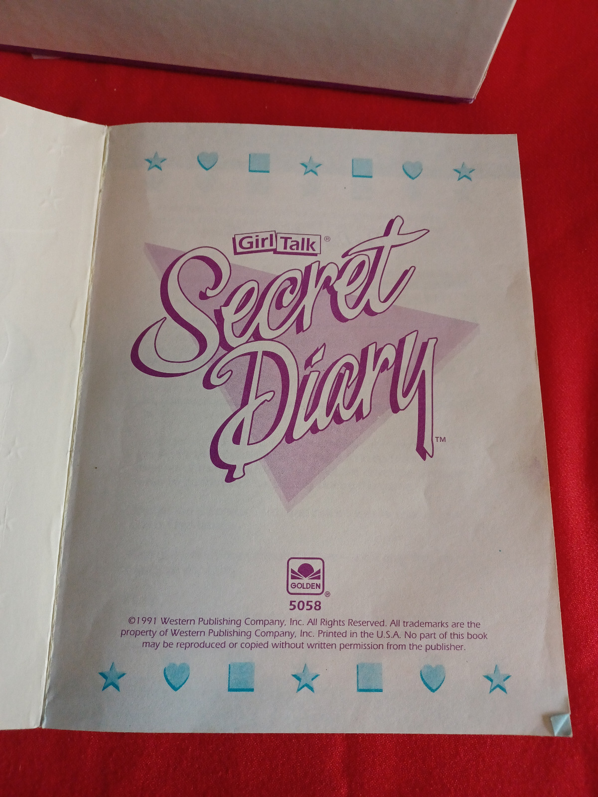 Girl Talk Secret Diary Board Game (Missing 2 Pencils, 15 Cards and 2 Pads)