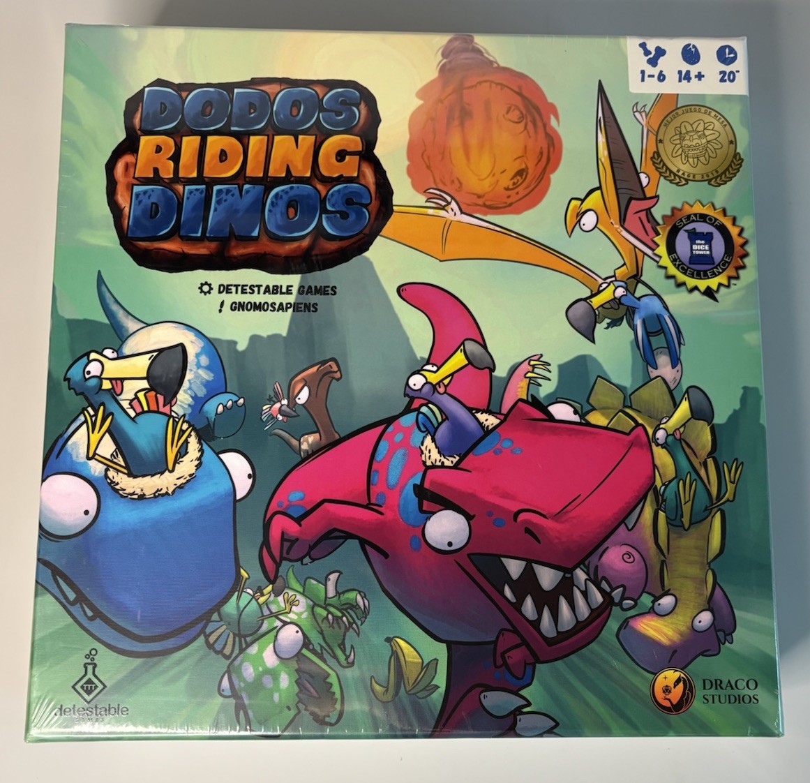 Dodos Riding Dinos (Draco Studios, 2021, New) 1-8 players, ages 8+