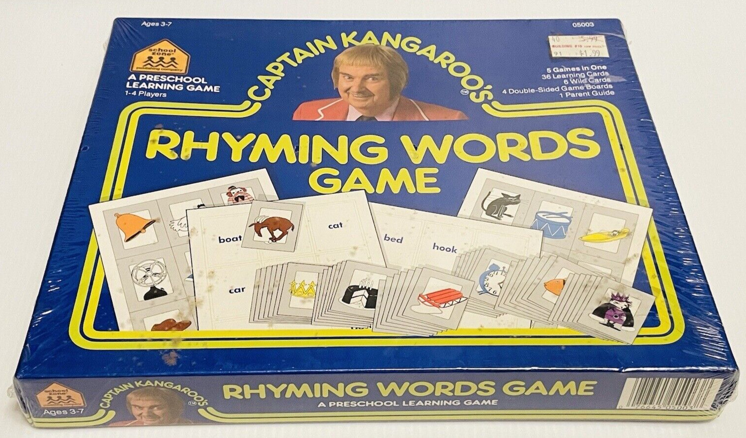 Vintage Captain Kangaroo’s Rhyming Words Game by School Zone 1987 Sealed.