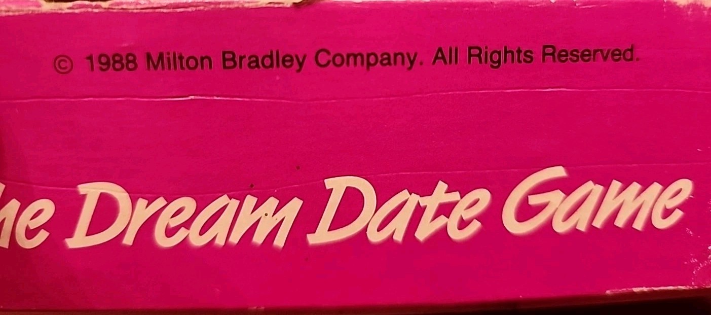 Vintage 1988 Milton Bradley Heartthrob The Dream Date Board Game Heart Throb