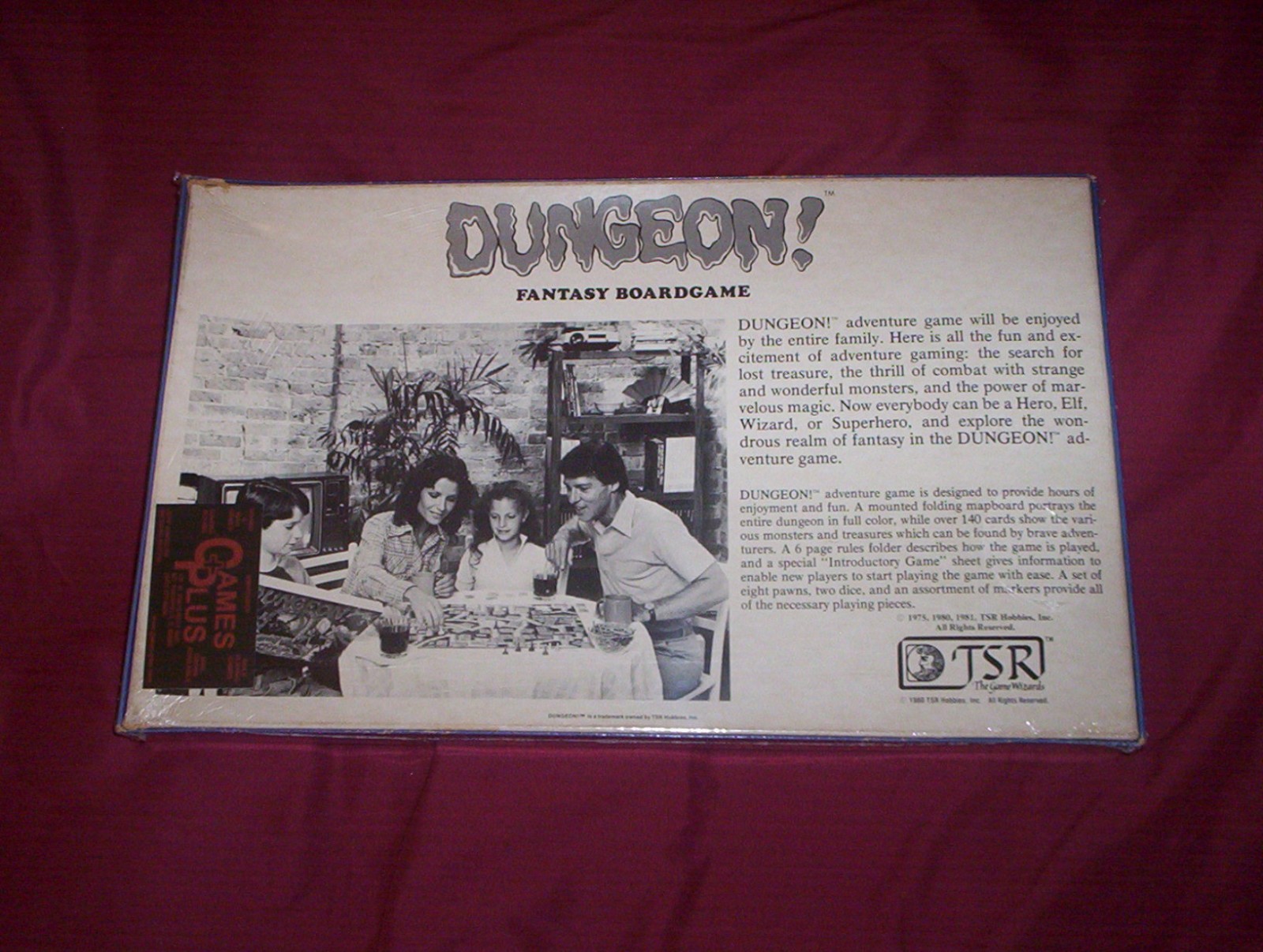 VTG 1981 Dungeon Fantasy Board Game (TSR Games (1980) #1010) Rare, OOP, HTF N/R!