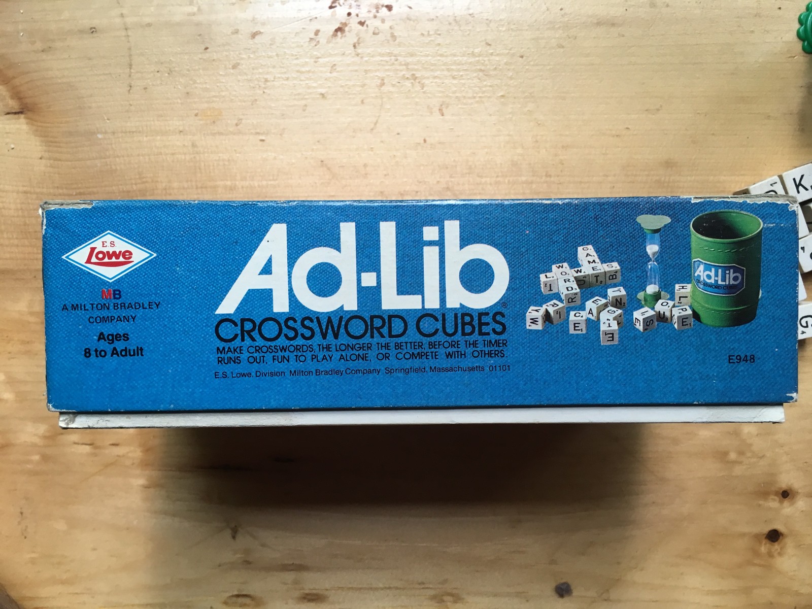 Vintage 1975 Ad-Lib Crossword Cubes Game E.S. Lowe Milton Bradley COMPLETE