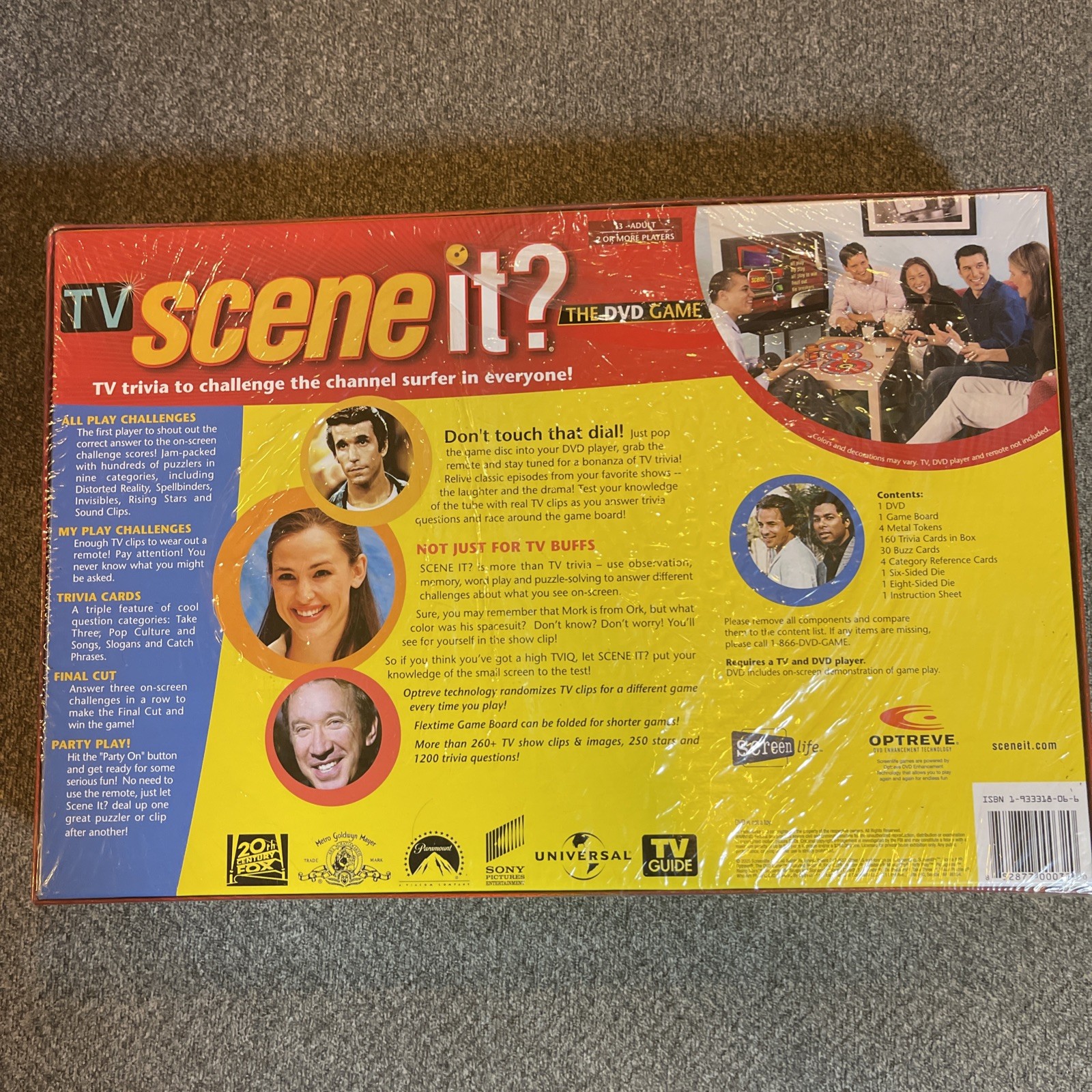 TV Trivia Scene It? The DVD Party Board Game 2005 T.O.T.Y Screenlife New/Sealed