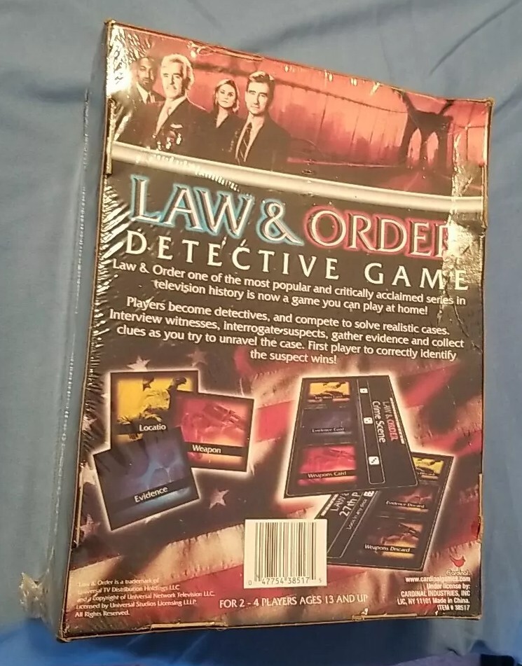 Brand New & SEALED Law & Order Detective Game Cardinal Games Crime TV Show