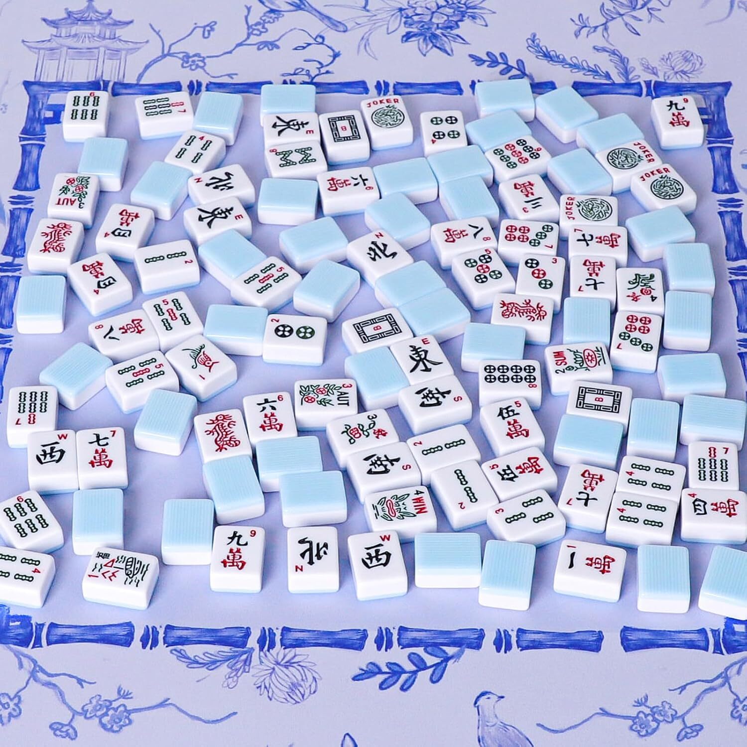 American Mahjong Tile Set 166 Blue Tiles 1.2 Inch Standard Size Only