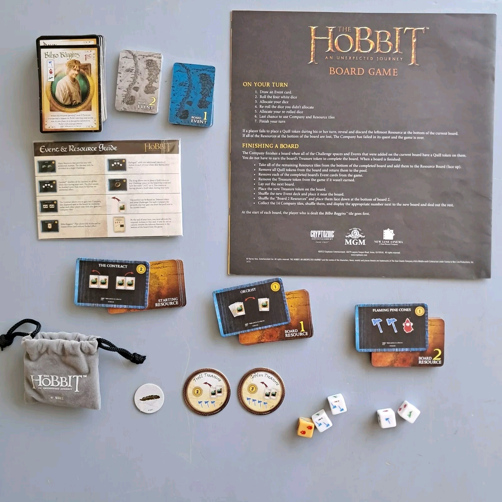Cryptozoic THE HOBBIT AN UNEXPECTED JOURNEY Board Game – Epic Middle-Earth