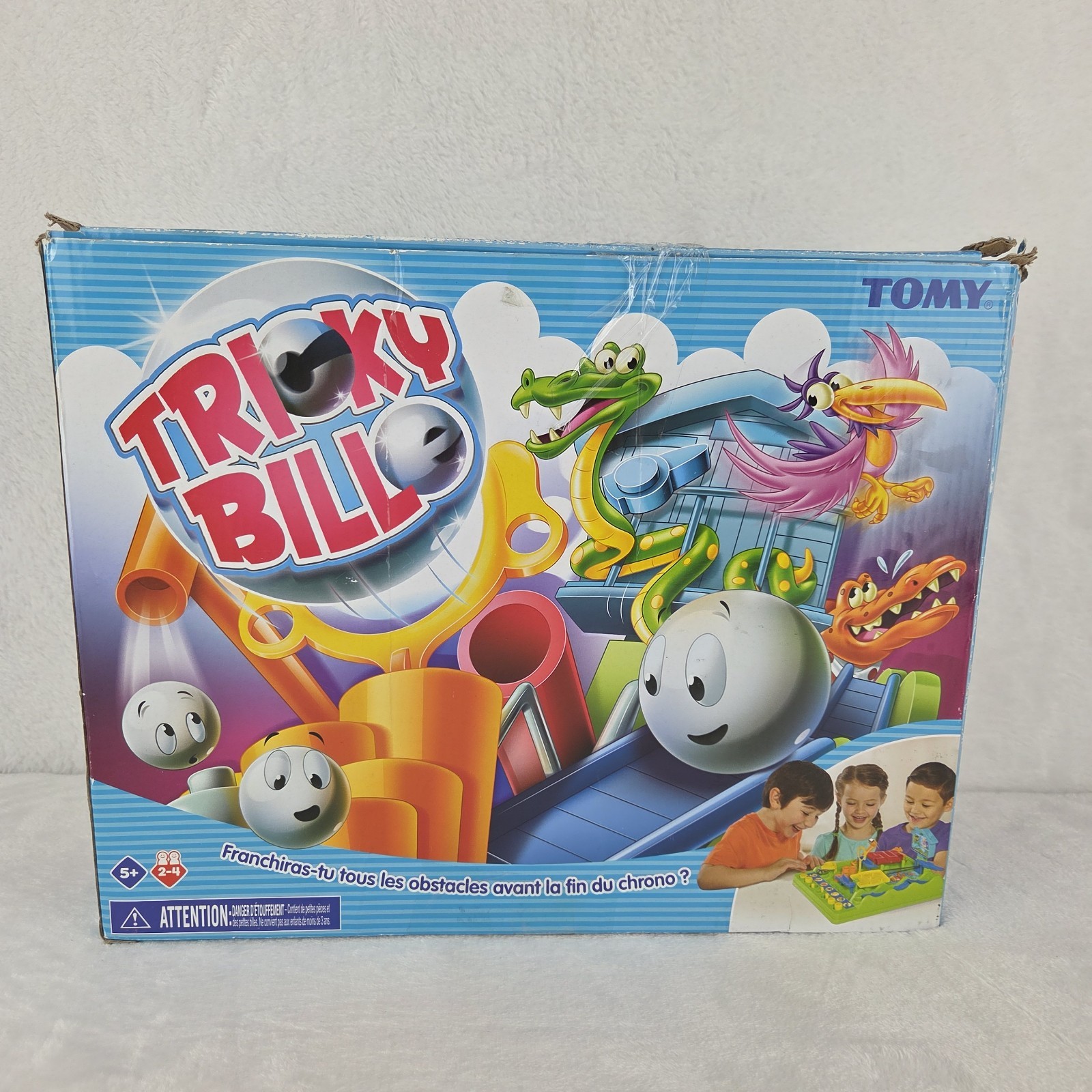 Tomy Tricky Bill Screwball Scramble Skill Game Timer Tested Complete w/ 2 Balls