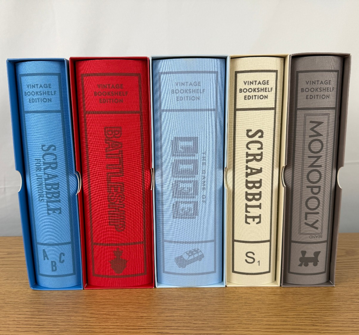 Vintage Linen Bookshelf Game Edition 5 Pack Bundle WS Game Company Open Box