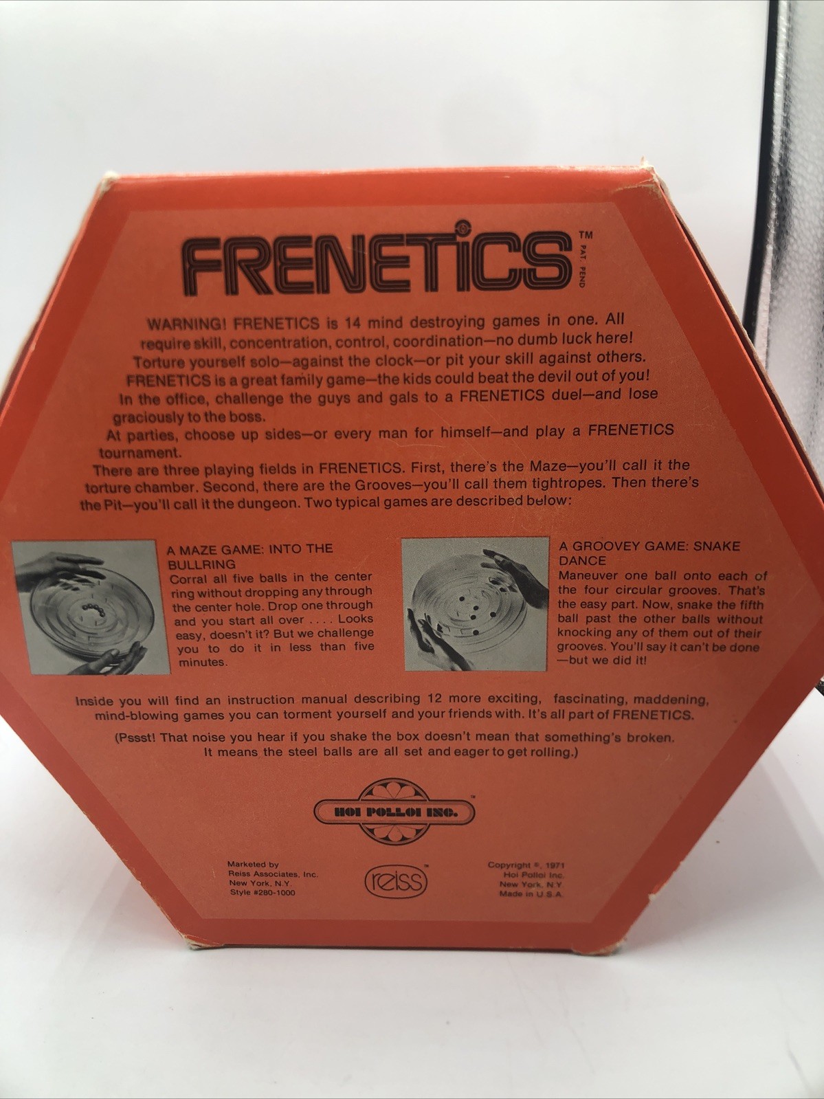 Vintage 1971 Reiss FRENETICS Chrome Ball Maze Game – Free Shipping