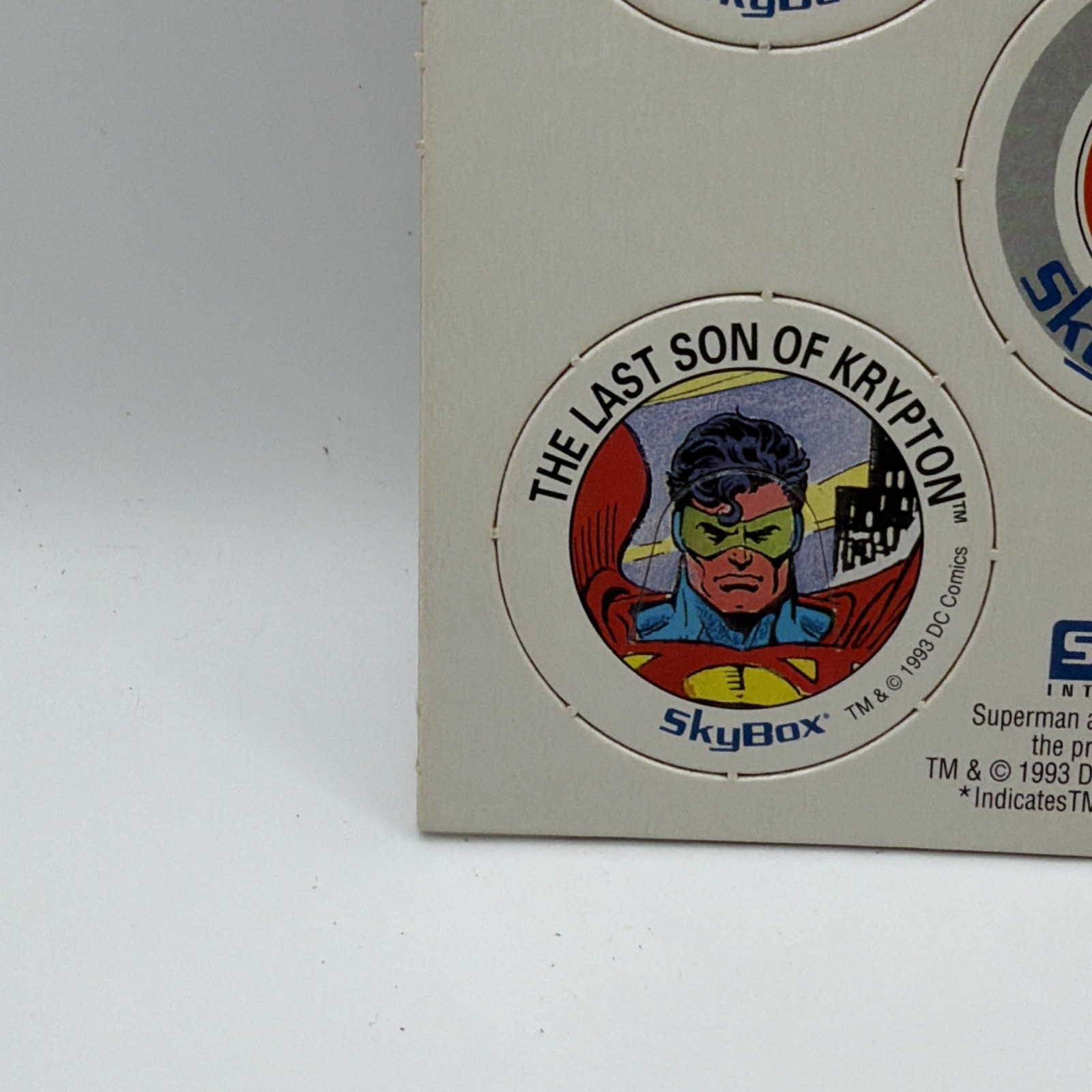 1993 Skybox SkyCaps DC Comics Promo Sheet | Superman UNPUNCHED POGS See Pics