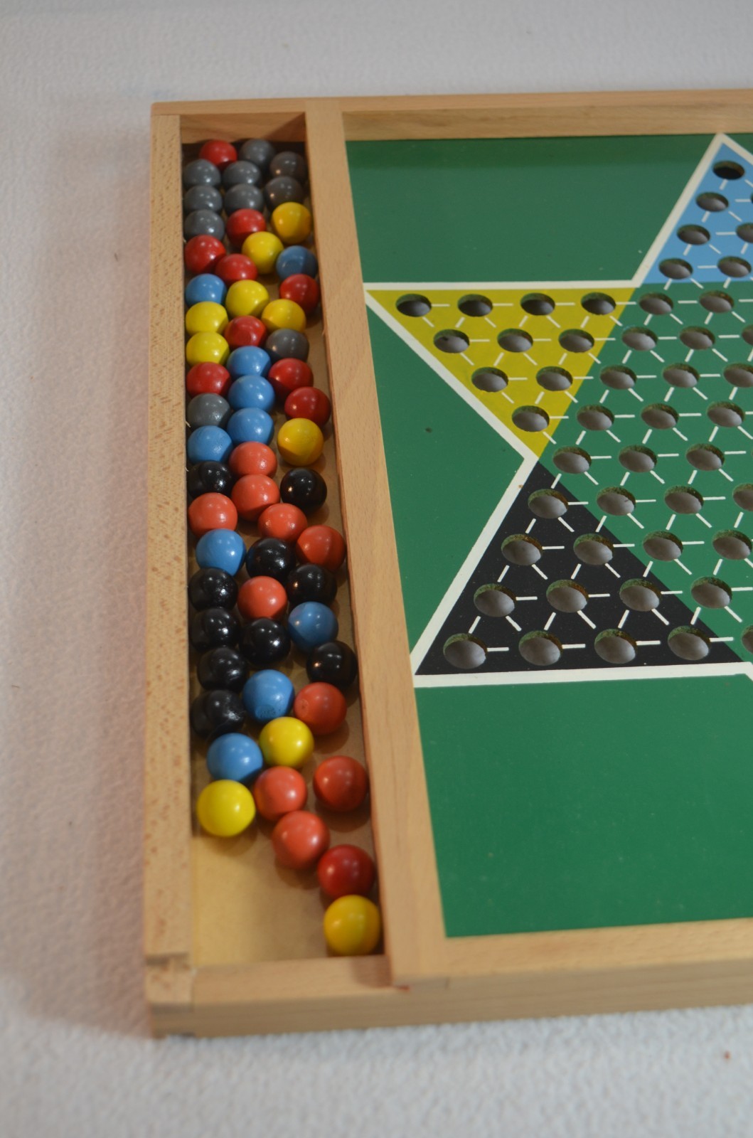 Brio Chinese Checkers Wooden Marbles Board Game Sheden 1970 Ages 5-Up Complete