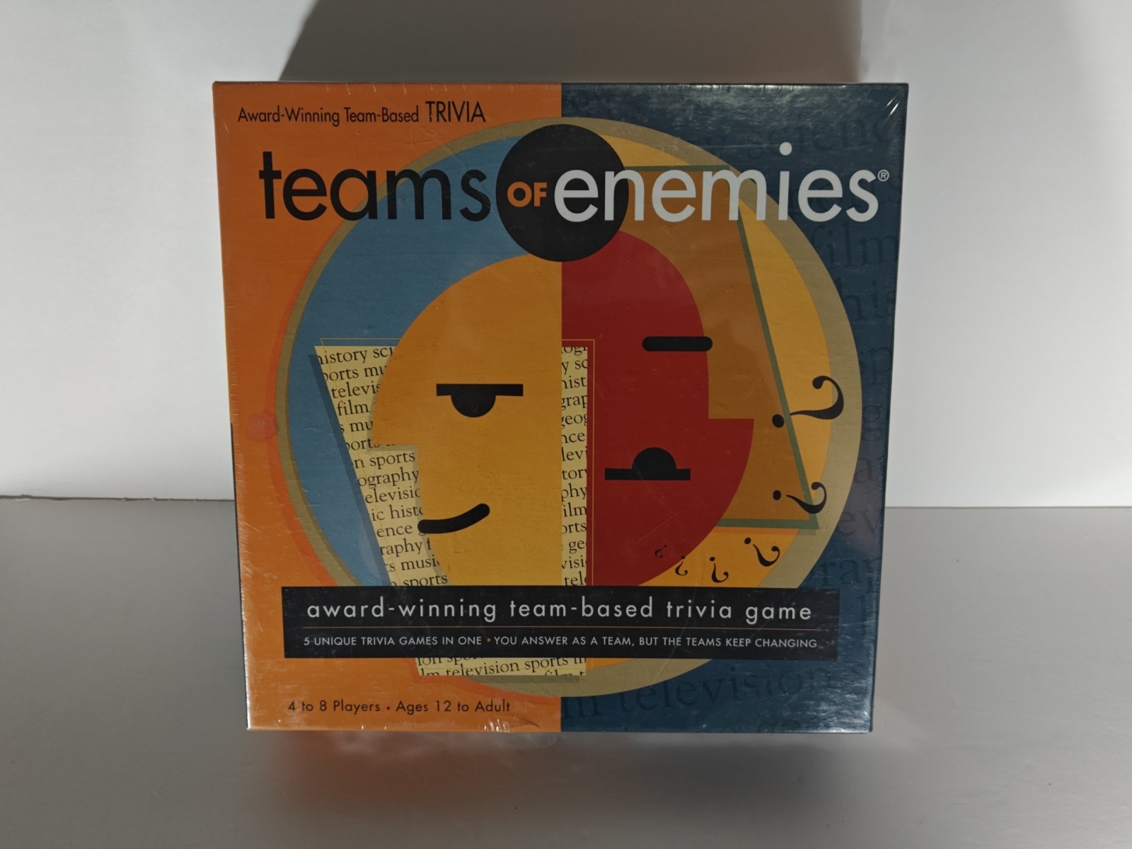 TEAMS OF ENEMIES Award Winning Team Based Trivia Game Ages 12 And Up