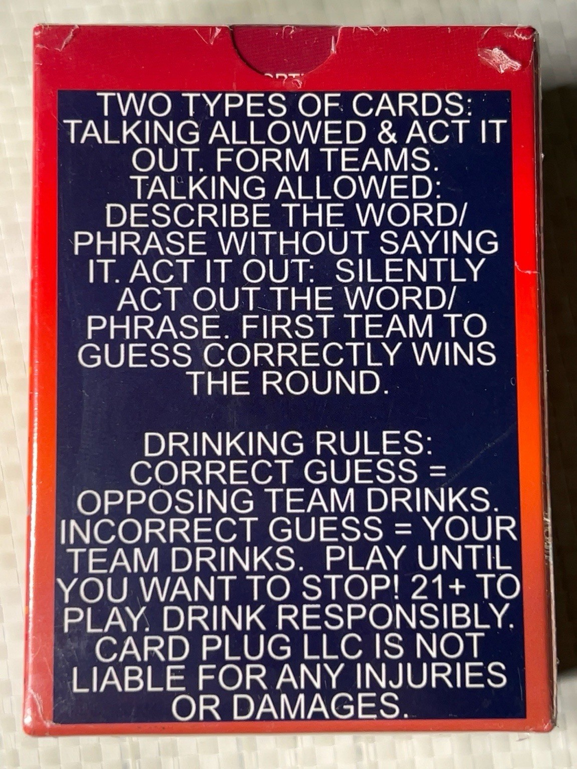 Drunk Charades Second Edition Adult Party Card Game Sealed