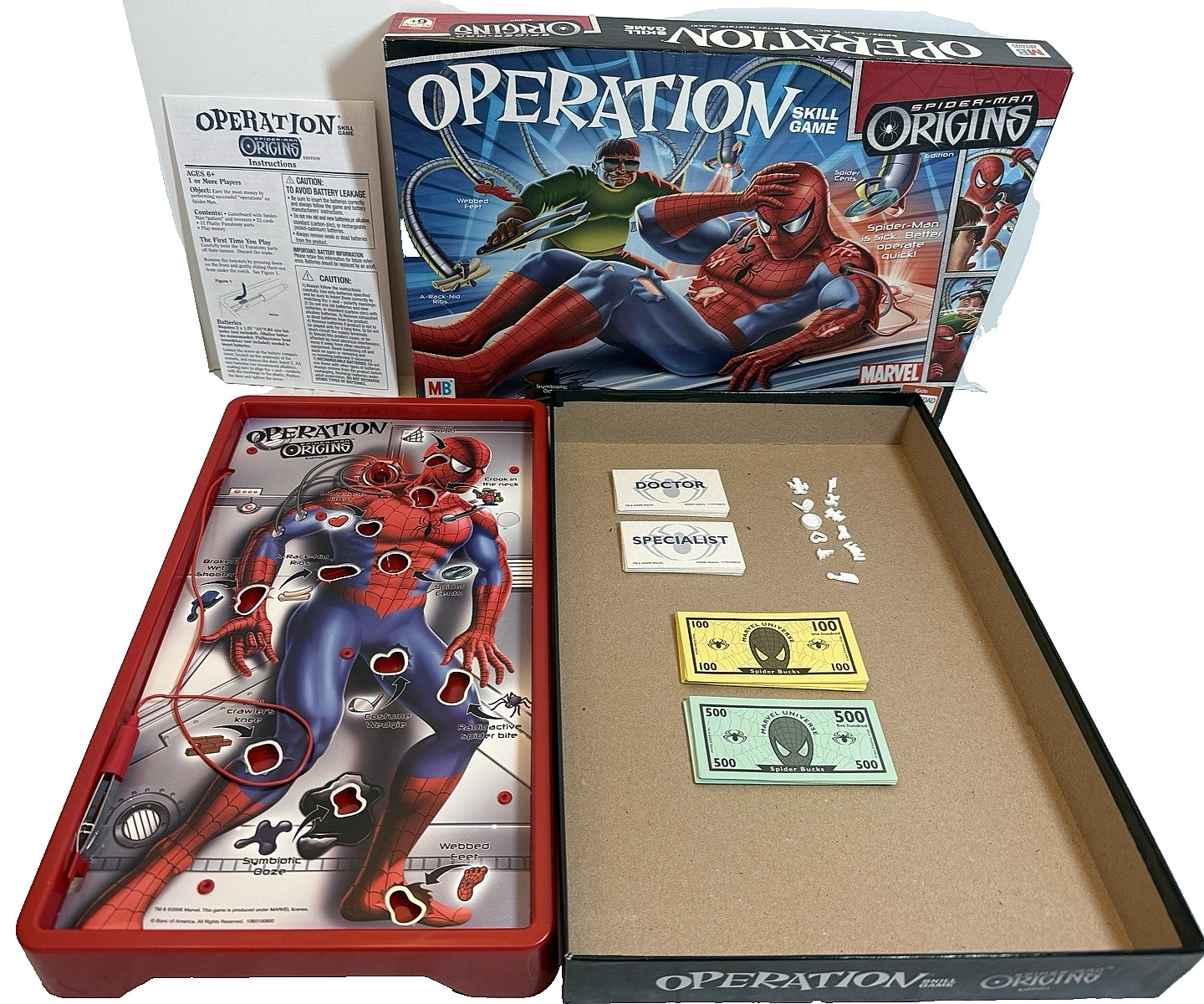 Operation Spider-Man Origins Edition Milton Bradley 2006 COMPLETE