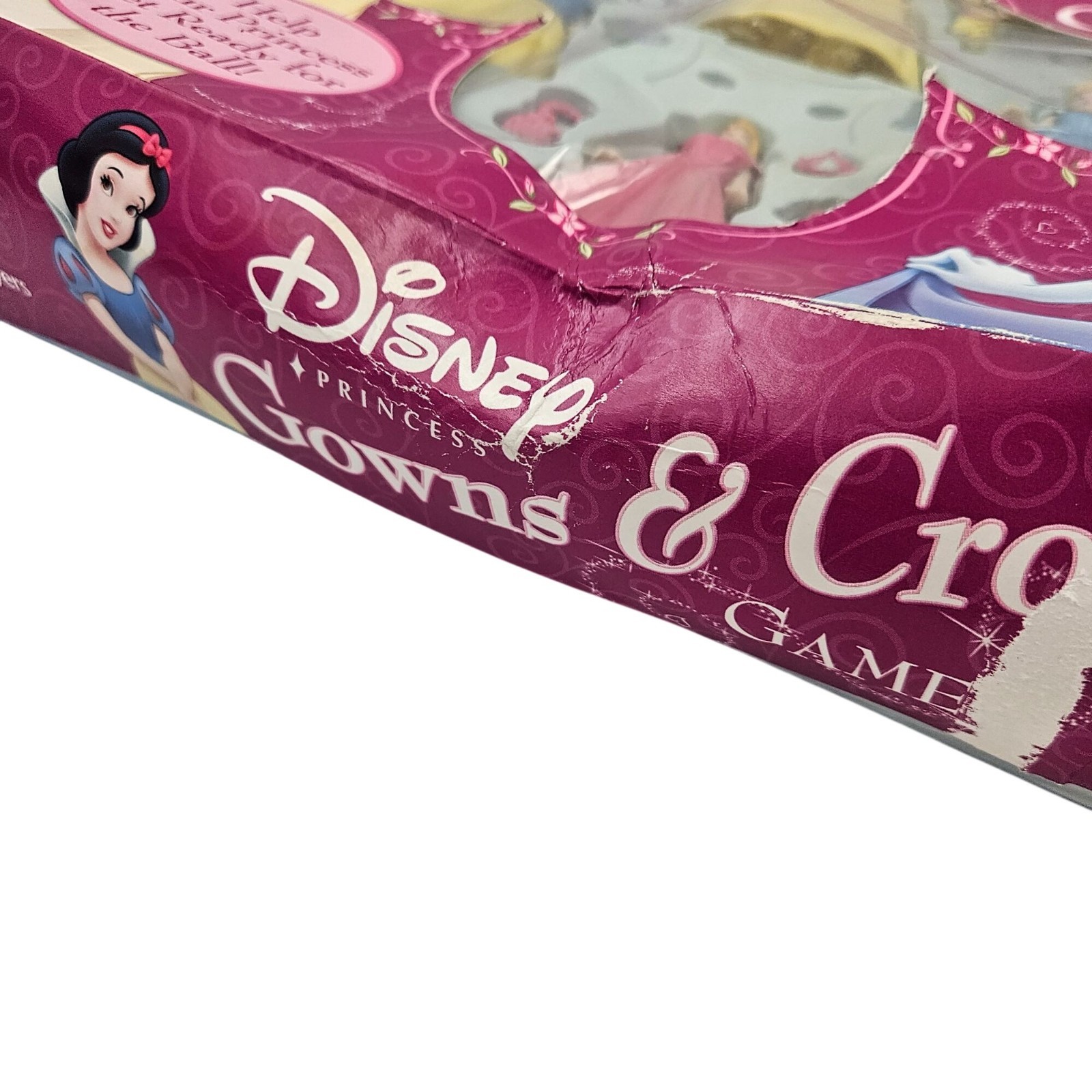 Disney Princess Gowns & Crowns Board Game By MB Milton Missing Dice & Stands