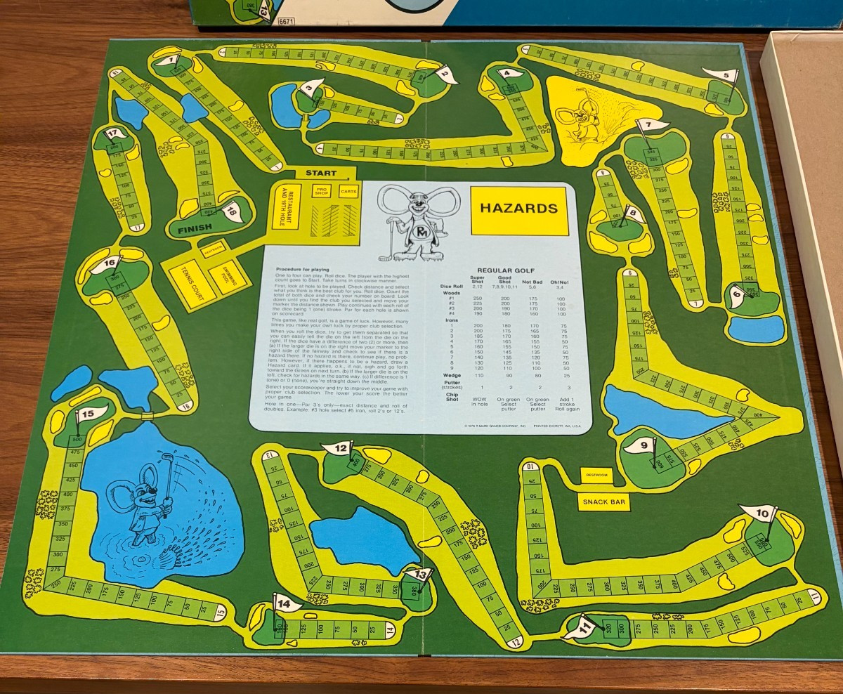 2 Vintage 1978 GOLF Board Game LOT Metric & Regular Golf by RMark Games Complete