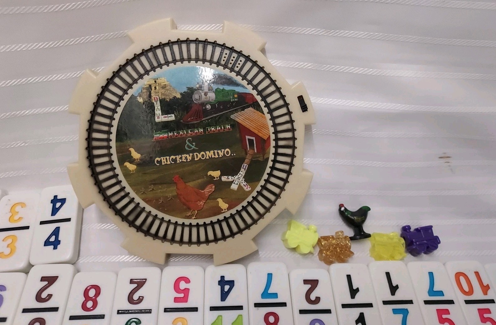 Double 12 Numeral Tiles 2-in-1 Mexican Train Set in Alum Case by CHH TTT