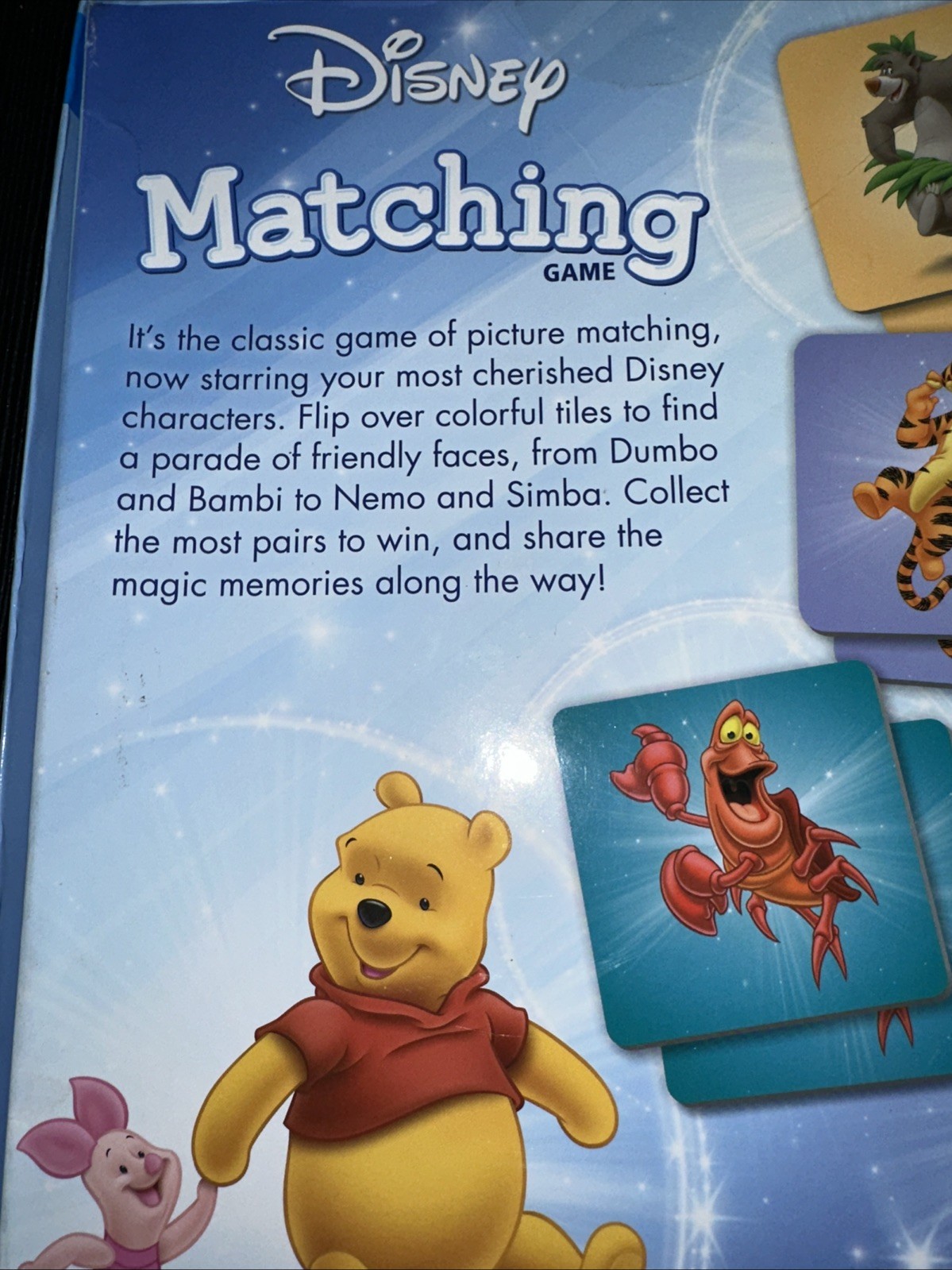 Disney Matching Game Wonder Forge 2014 68 Pcs Preschool Board Game